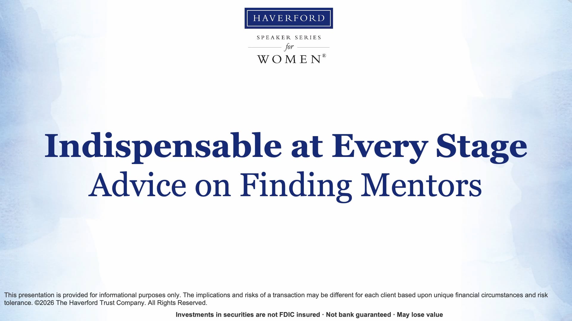 Advice on Finding Mentors
